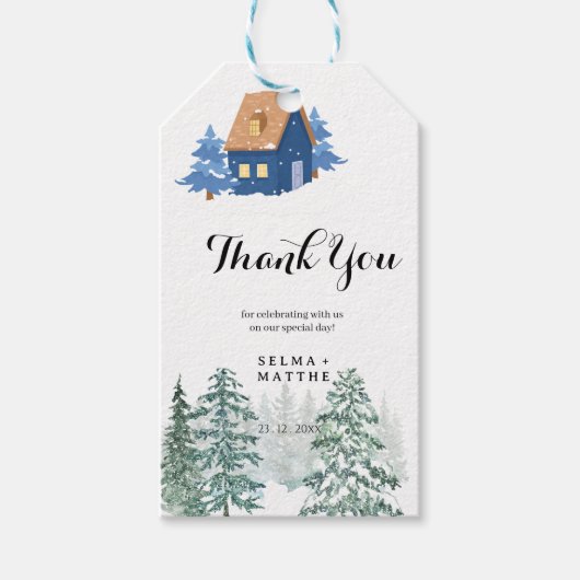 Zuhause Elegant Danke, dass Sie ein Geschenk bevor Geschenkanhänger (Vorderseite)