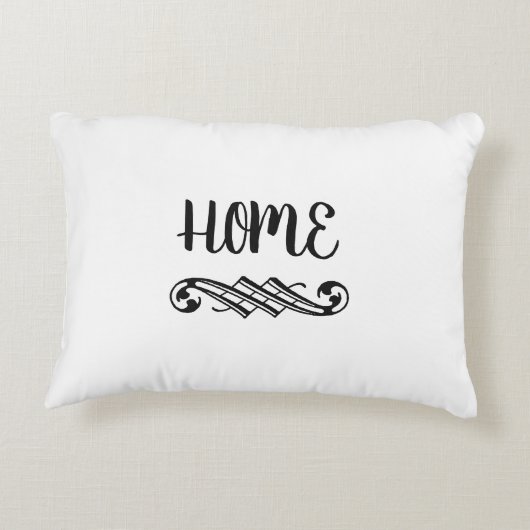 Zuhause Elegant Zuhause Kissen in Schwarz und Weiß (Rückseite)