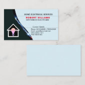 Zuhause Elektrischer Service Erlebter Elektriker Visitenkarte (Vorne/Hinten)