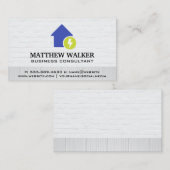 Zuhause-Elektro-Symbol | Background der Backsteinw Visitenkarte (Vorne/Hinten)