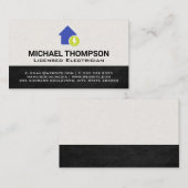 Zuhause-Elektro-Symbol Visitenkarte (Vorne/Hinten)