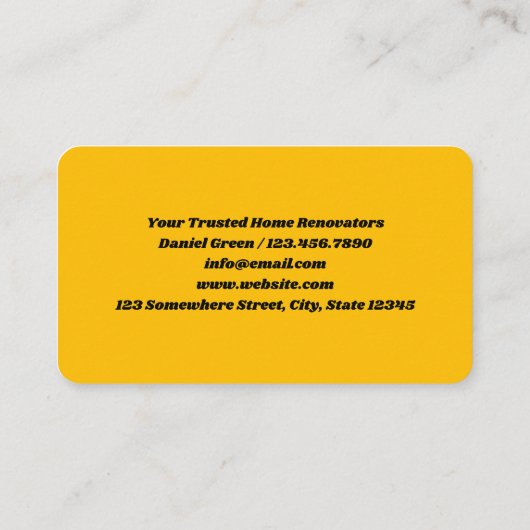 🏠︎ Zuhause-Entfernen Visitenkarte (Rückseite)