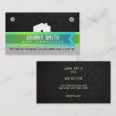 Zuhause-Erneuerungs-Slogan-Geschäfts-Karten Visitenkarte (Vorne/Hinten)