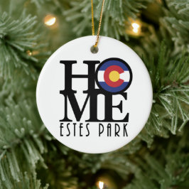 ZUHAUSE Estes Park Colorado Keramik Ornament