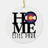 ZUHAUSE Estes Park Colorado Keramik Ornament (Vorne)