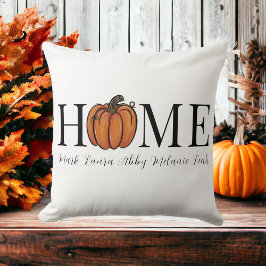 Zuhause Fall Orange Pumpkin Personalisierte Famili Kissen