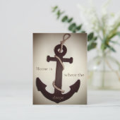 Zuhause fällt der Ankerpunkt ab Postkarte (Stehend Vorderseite)