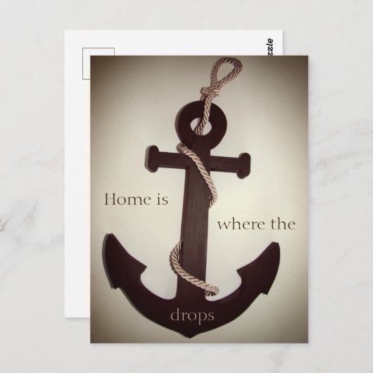 Zuhause fällt der Ankerpunkt ab Postkarte (Vorne/Hinten)