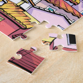 Zuhause farbenfrohe Cartoon Collage Puzzle (Seite)