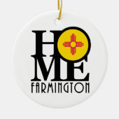 ZUHAUSE Farmington New Mexico Keramik Ornament (Vorne)