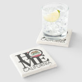 ZUHAUSE Felton California Steinuntersetzer (Seitenansicht)