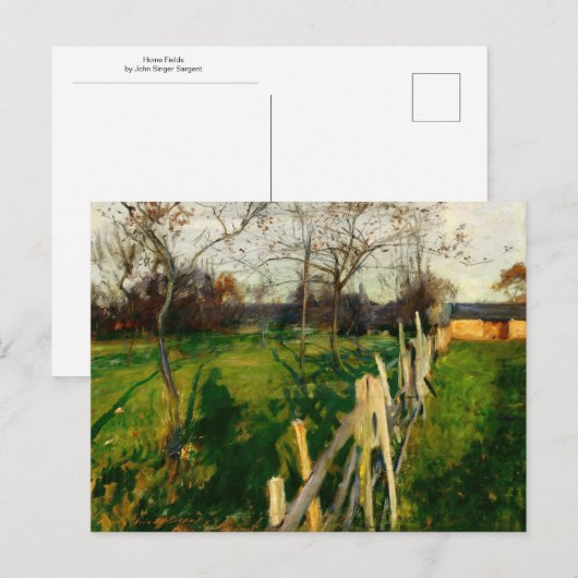 Zuhause Fields von John Singer Sargent Postkarte (Vorne/Hinten)