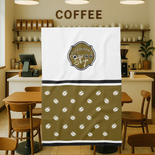 Zuhause/Firmenlogo des Coffee Shops individuell an Geschirrtuch