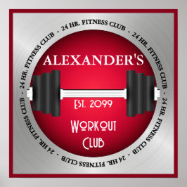 Zuhause Fitness Center Workout Club Gym 24 Stunden Poster