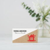 Zuhause-Fitness-Logo Visitenkarte (Stehend Vorderseite)