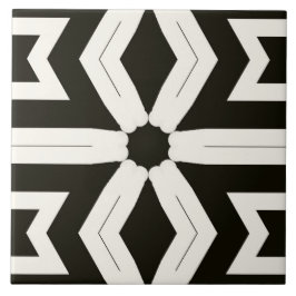 Zuhause Floral Black & White Fliese