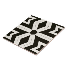 Zuhause Floral Black & White Fliese