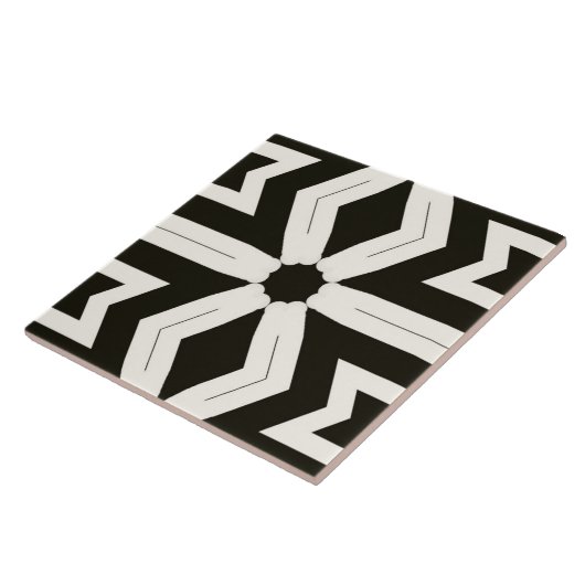Zuhause Floral Black & White Fliese (Seite)