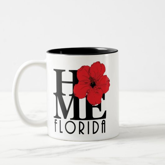 ZUHAUSE Florida 11oz Roter Hibiskus Zweifarbige Tasse (Links)