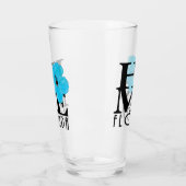 ZUHAUSE Florida Blue Hibiskus Glas (Links)