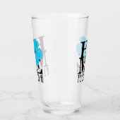 ZUHAUSE Florida Blue Hibiskus Glas (Rechts)