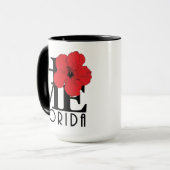 ZUHAUSE Florida Red Hibiskus 15oz Tasse (Vorderseite Links)