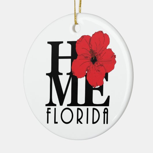 ZUHAUSE Florida Red Hibisucs Keramik Ornament (Links)