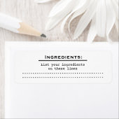 Zuhause Food Kitchen Ingredients List Label v2 (Insitu)