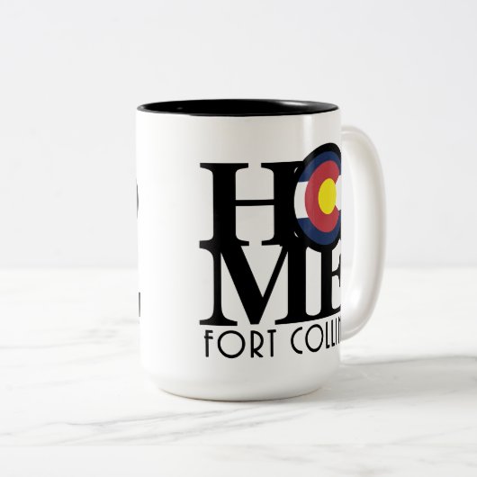 ZUHAUSE Fort Collins 15oz Zweifarbige Tasse (VorderseiteRechts)