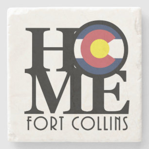 ZUHAUSE Fort Collins Colorado Steinuntersetzer