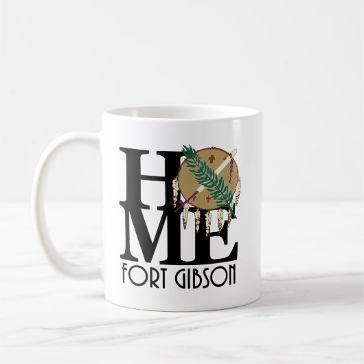 ZUHAUSE Fort Gibson Oklahoma 11oz Kaffeetasse (Links)