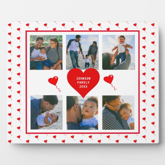 Zuhause Foto Personalisiert Collage Familie Valent Fotoplatte (Vorderseite)