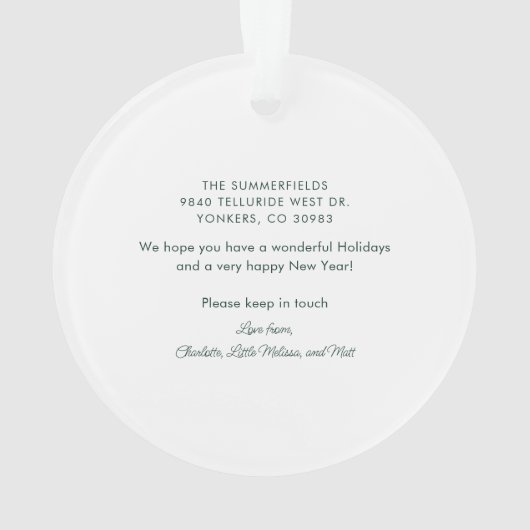 Zuhause Fotos Erster Weihnachtsfeiertag Ornament (Rückseite)