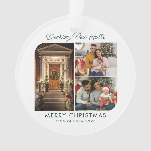 Zuhause Fotos Erster Weihnachtsfeiertag Ornament (Vorderseite)