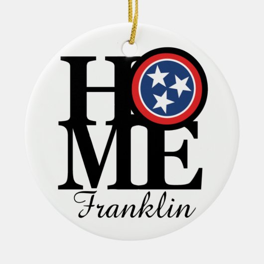 ZUHAUSE Franklin Tennessee Keramik Ornament (Vorne)