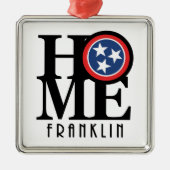 ZUHAUSE Franklin Tennessee Ornament Aus Metall (Vorne)
