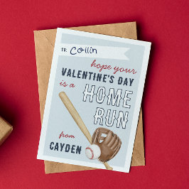 Zuhause Führen Sie Baseball-Valentinstag-Karte aus Einladung