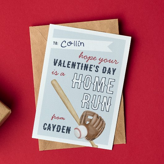 Zuhause Führen Sie Baseball-Valentinstag-Karte aus Einladung
