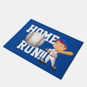 Zuhause führt Baseball Doormat aus Fußmatte (Schrägansicht)