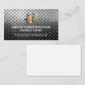 Zuhause für Baugestänge | Stahlmetalluntergrund Visitenkarte (Vorne/Hinten)