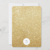 Zuhause für das Holidays Gold Glitzer Party Einlad Einladung (Rückseite)