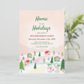 Zuhause für das Holidays Housewarming Party Einladung (Stehend Vorderseite)
