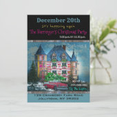 Zuhause für das Weihnachtsfest-Party in Feiertagen Einladung (Stehend Vorderseite)