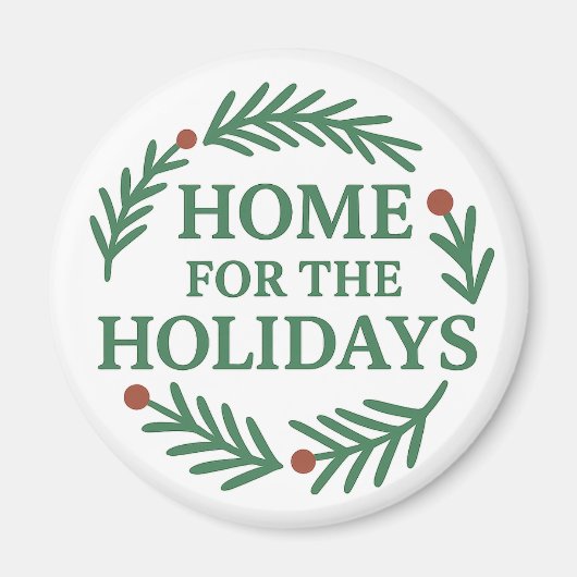 Zuhause für das Weihnachtsmagnet in Feiertagen Magnet (Vorne)