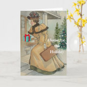 Zuhause für den Feiertag Karte (Gelbe Blume)