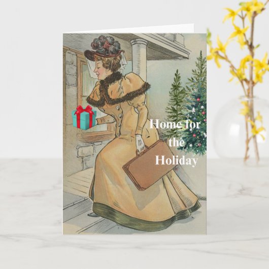 Zuhause für den Feiertag Karte (Gelbe Blume)