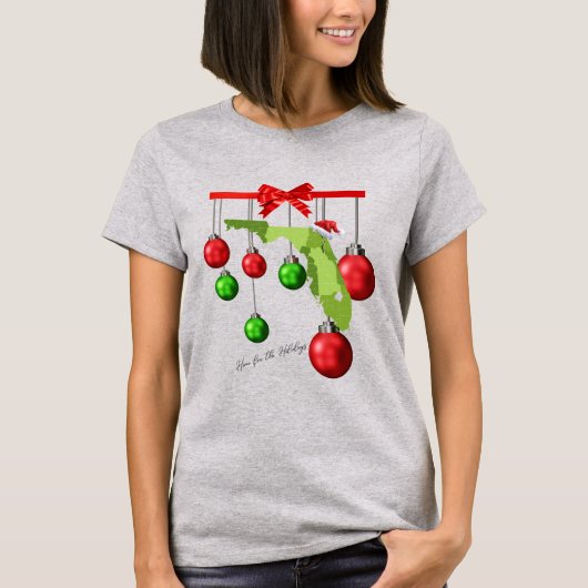 Zuhause für den Urlaub in Florida zu Weihnachten T-Shirt (Vorderseite)