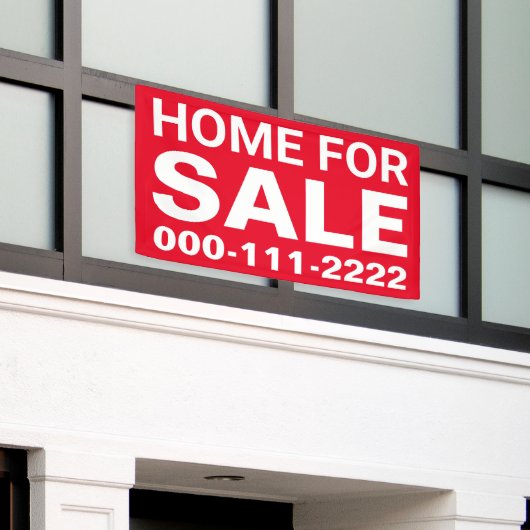 Zuhause für den Verkauf von echtem Anwesen Banner (Äußeres Gebäude)