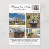 Zuhause für den Verkauf von Real Anwesen Listing F Postkarte (Vorderseite)