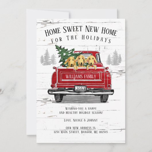 Zuhause für den Vintagen Rotlastwagenfahrer im Url Ankündigung (Vorderseite)